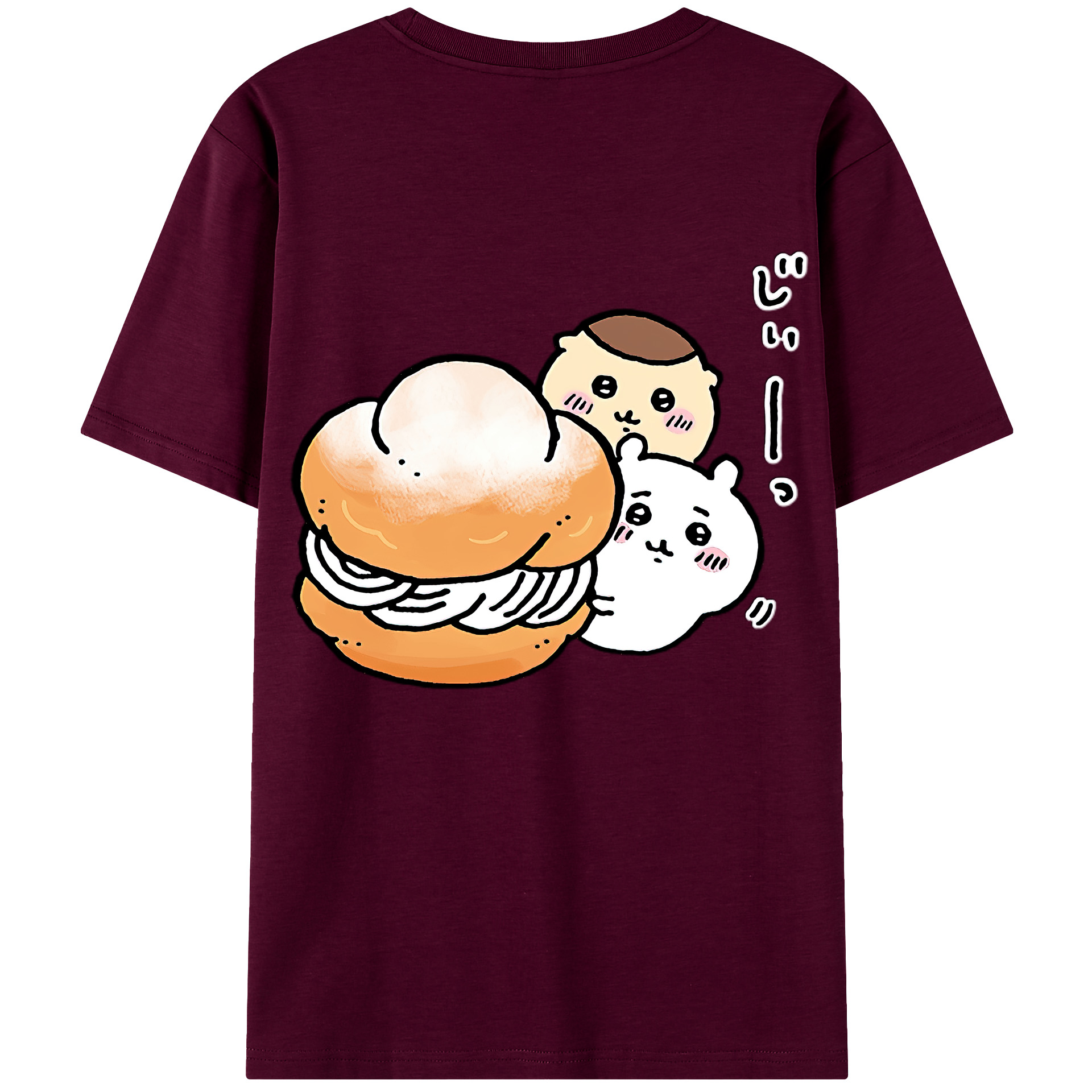 （画像用） ちいかわ くりまんじゅう Chii-kawa kuri manjū レディース半袖Tシャツ(バックプリント)